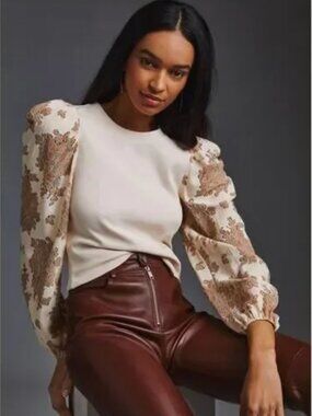 Anthropologie Dolan Puff Sleeve top